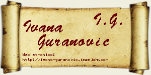 Ivana Guranović vizit kartica